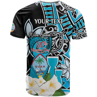 Personalised Guam Liberation Day T Shirt Chamorro Latte Stone With Guasali Flowers