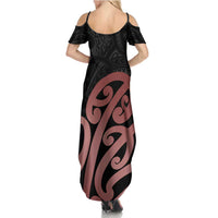 New Zealand Mangopare Tamanako Family Matching Summer Maxi Dress and Hawaiian Shirt Aotearoa Maori LT14 - Polynesian Pride