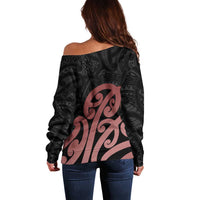 New Zealand Mangopare Tamanako Off Shoulder Sweater Aotearoa Maori LT14 - Polynesian Pride
