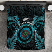 New Zealand Archery Bedding Set Aotearoa Silver Fern Maori - Polynesian Pride