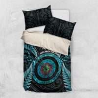 New Zealand Archery Bedding Set Aotearoa Silver Fern Maori - Polynesian Pride