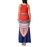 Fiji School Tank Maxi Dress Marist Brothers Fijian Tapa Pattern LT14 - Polynesian Pride