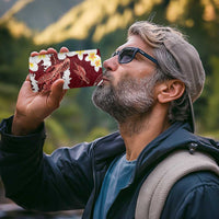 Blood Gold Polynesia 4 in 1 Can Cooler Tumbler Polynesian Frangipani With Sea Turtles