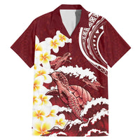 Blood Gold Polynesia Family Matching Mermaid Dress and Hawaiian Shirt Polynesian Frangipani With Sea Turtles
