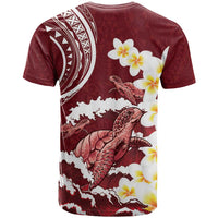 Blood Gold Polynesia T Shirt Polynesian Frangipani With Sea Turtles
