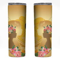 Polynesia Childhood Cancer Awareness Skinny Tumbler Be Bold Go Gold Polynesian Art
