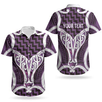 Aotearoa Atua Tangaroa Personalised Couples Matching Summer Maxi Dress and Hawaiian Shirt God Of The Sea Maori Whale Tail Purple