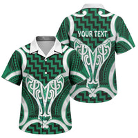Aotearoa Atua Tangaroa Personalised Family Matching Long Sleeve Bodycon Dress and Hawaiian Shirt God Of The Sea Maori Whale Tail Green