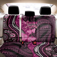 Think Pink Breast Cancer Awareness Back Car Seat Cover Butterfly Aboriginal Mix Polynesian Pattern