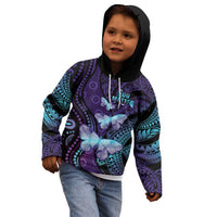 You Matter Suicide Prevention Awareness Kid Hoodie Butterfly Aboriginal Mix Polynesian Pattern