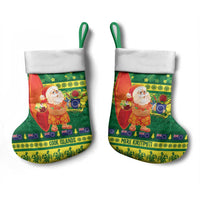 Cook Islands Christmas Stocking Surfing Santa Mere Kiritimiti - Polynesian Pride