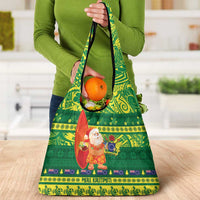 Cook Islands Christmas Grocery Bag Surfing Santa Mere Kiritimiti - Polynesian Pride