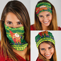 Cook Islands Christmas Neck Gaiter Surfing Santa Mere Kiritimiti - Polynesian Pride