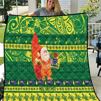 Cook Islands Christmas Quilt Surfing Santa Mere Kiritimiti - Polynesian Pride