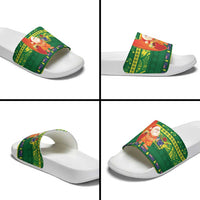 Cook Islands Christmas Slide Sandals Surfing Santa Mere Kiritimiti - Polynesian Pride