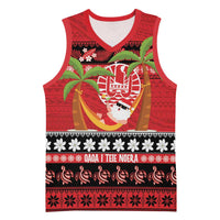 French Polynesia Christmas Basketball Jersey Tiare Chilling Santa Oaoa I teie Noera - Polynesian Pride
