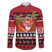 French Polynesia Christmas Family Matching Long Sleeve Bodycon Dress and Hawaiian Shirt Tiare Chilling Santa Oaoa I teie Noera - Polynesian Pride