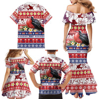 Kiribati Christmas Family Matching Mermaid Dress and Hawaiian Shirt Frigatebird Santa Tekeraoi n te Kiritimati - Polynesian Pride