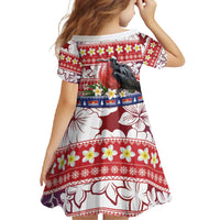 Kiribati Christmas Family Matching Off Shoulder Maxi Dress and Hawaiian Shirt Frigatebird Santa Tekeraoi n te Kiritimati - Polynesian Pride