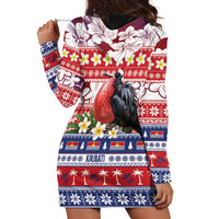 Kiribati Christmas Hoodie Dress Frigatebird Santa Tekeraoi n te Kiritimati - Polynesian Pride