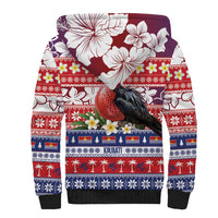 Kiribati Christmas Sherpa Hoodie Frigatebird Santa Tekeraoi n te Kiritimati - Polynesian Pride