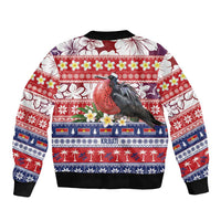 Kiribati Christmas Sleeve Zip Bomber Jacket Frigatebird Santa Tekeraoi n te Kiritimati - Polynesian Pride