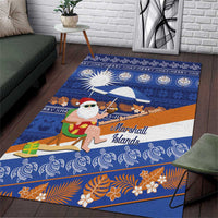 Marshall Islands Christmas Area Rug Beachy Santa Monono ilo raaneoan Nejin - Polynesian Pride