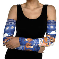 Marshall Islands Christmas Arm Sleeves Beachy Santa Monono ilo raaneoan Nejin - Polynesian Pride