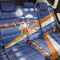 Marshall Islands Christmas Back Car Seat Cover Beachy Santa Monono ilo raaneoan Nejin - Polynesian Pride