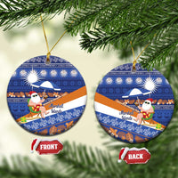 Marshall Islands Christmas Ceramic Ornament Beachy Santa Monono ilo raaneoan Nejin - Polynesian Pride