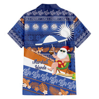Marshall Islands Christmas Family Matching Puletasi and Hawaiian Shirt Beachy Santa Monono ilo raaneoan Nejin - Polynesian Pride