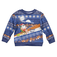 Marshall Islands Christmas Kid Ugly Christmas Sweater Beachy Santa Monono ilo raaneoan Nejin - Polynesian Pride