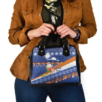 Marshall Islands Christmas Shoulder Handbag Beachy Santa Monono ilo raaneoan Nejin - Polynesian Pride