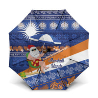Marshall Islands Christmas Umbrella Beachy Santa Monono ilo raaneoan Nejin - Polynesian Pride