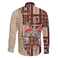 Samoa Tapau Family Matching Short Sleeve Bodycon Dress and Hawaiian Shirt Samoan Siapo Pattern LT14 - Polynesian Pride