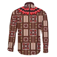 Samoa Siapo Family Matching Puletasi Dress and Hawaiian Shirt Tapa Pattern Mix Ula Fala Hibiscus LT14 - Polynesian Pride