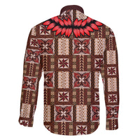 Samoa Siapo Family Matching Short Sleeve Bodycon Dress and Hawaiian Shirt Tapa Pattern Mix Ula Fala Hibiscus LT14 - Polynesian Pride