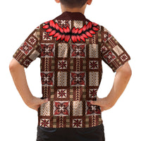 Samoa Siapo Family Matching Tank Maxi Dress and Hawaiian Shirt Tapa Pattern Mix Ula Fala Hibiscus LT14 - Polynesian Pride