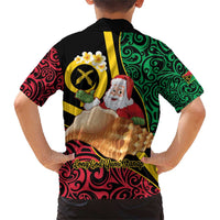 Vanuatu Christmas Family Matching Short Sleeve Bodycon Dress and Hawaiian Shirt Vanuatuan Conch Shell - Meri Krismas! LT14 - Polynesian Pride