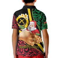 Vanuatu Christmas Kid Polo Shirt Vanuatuan Conch Shell - Meri Krismas!