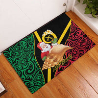 Vanuatu Christmas Rubber Doormat Vanuatuan Conch Shell - Meri Krismas!