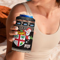 Fiji Christmas 4 in 1 Can Cooler Tumbler Fijian Masi Marau na Kerisimasi! - Brown LT14 - Polynesian Pride