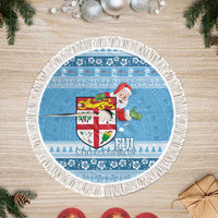 Fiji Christmas Tree Skirt Fijian Masi Marau na Kerisimasi! - Blue