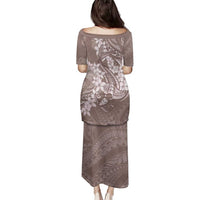 Polynesia Hammerhead Shark Tattoo With Plumeria Lei Family Matching Puletasi and Hawaiian Shirt