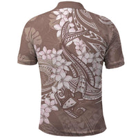 Polynesia Hammerhead Shark Tattoo With Plumeria Lei Polo Shirt