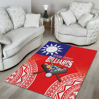 Personalised Taiwan Billiards Area Rug Eight-ball Pool Polynesia Tattoo - Polynesian Pride