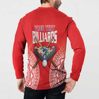 Personalised Taiwan Billiards Button Sweatshirt Eight-ball Pool Polynesia Tattoo - Polynesian Pride