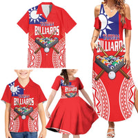 Personalised Taiwan Billiards Family Matching Summer Maxi Dress and Hawaiian Shirt Eight-ball Pool Polynesia Tattoo - Polynesian Pride