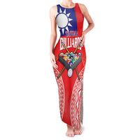 Personalised Taiwan Billiards Family Matching Tank Maxi Dress and Hawaiian Shirt Eight-ball Pool Polynesia Tattoo - Polynesian Pride