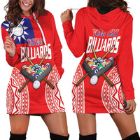 Personalised Taiwan Billiards Hoodie Dress Eight-ball Pool Polynesia Tattoo - Polynesian Pride
